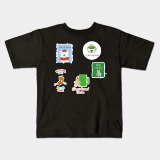 Christmas Holiday Sticker Pack Kids T-Shirt